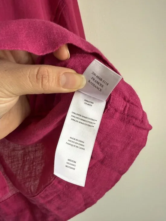 Rails Frances Radiance Linen Blend Button Front Lightweight Top Coastal Beachy - Picture 7 of 8